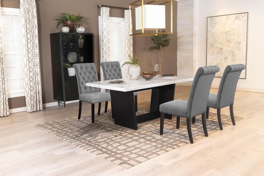 Sherry - Rectangular Marble Top Dining Table Set - Image 3