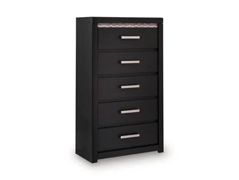 Shoralli - Five Drawer Chest - Black