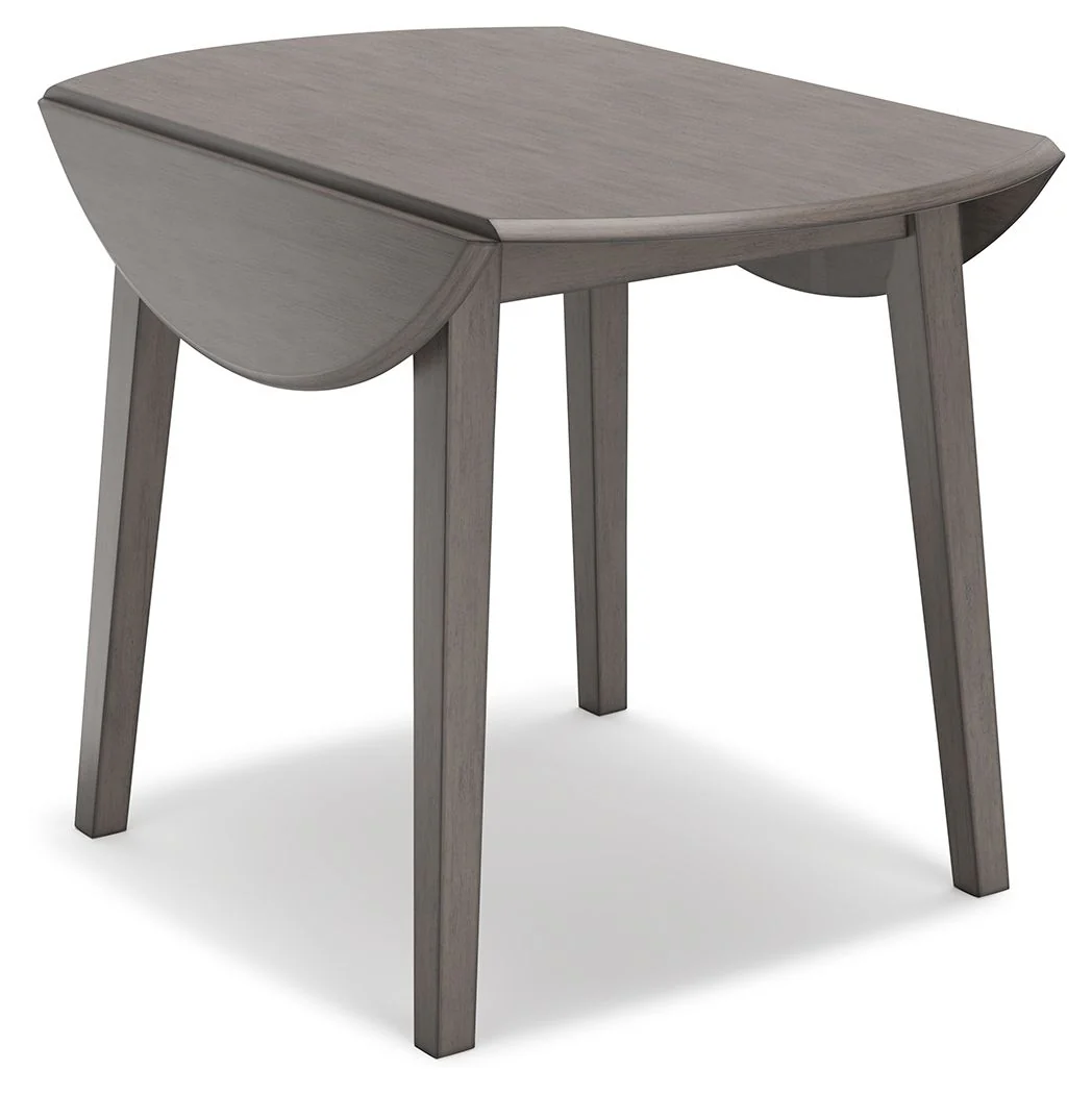 Shullden - 5 Pc. - Drop Leaf Table, 4 Side Chairs - Gray - Image 6