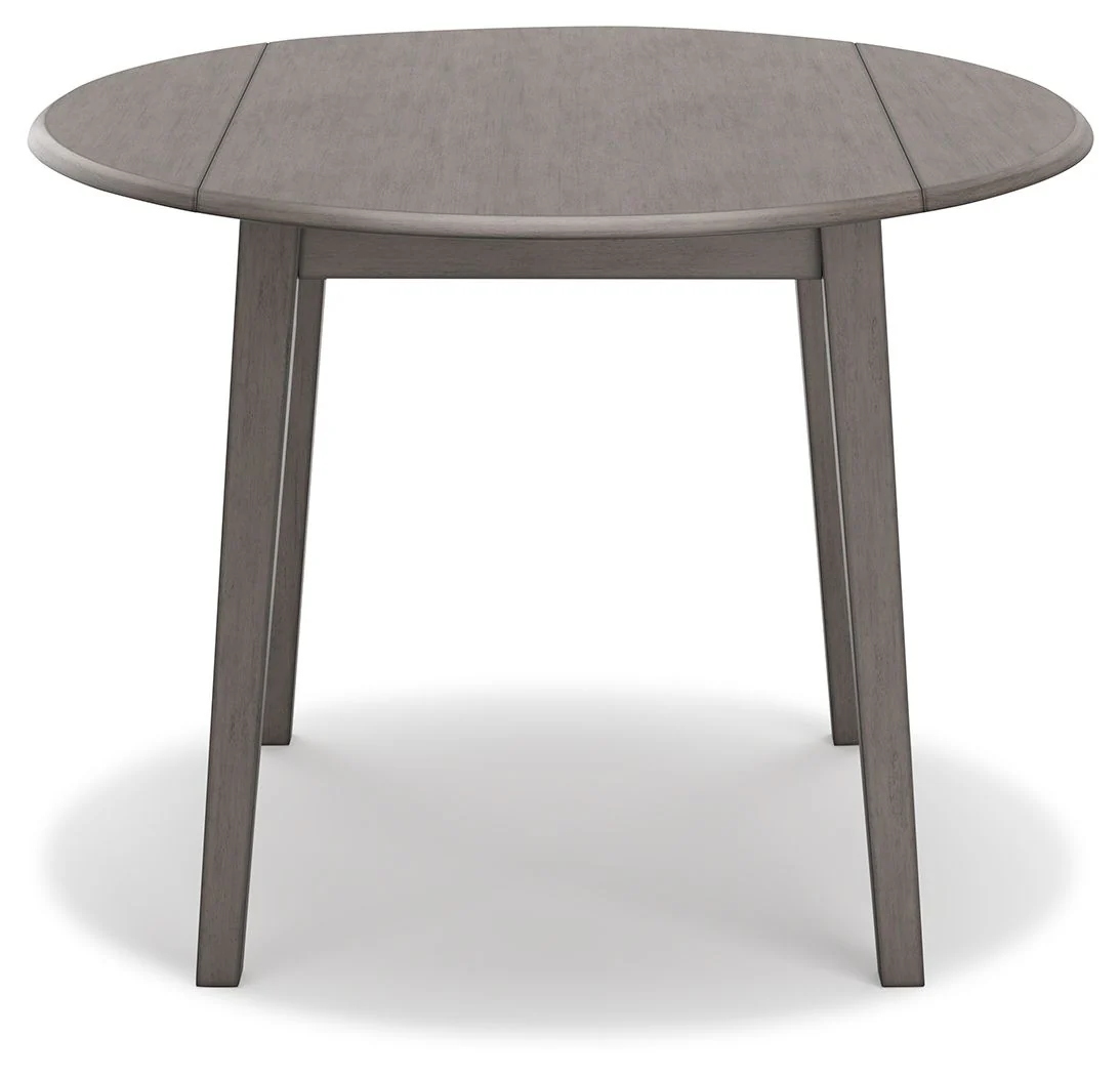 Shullden - Round Drm Drop Leaf Table - Gray - Image 5
