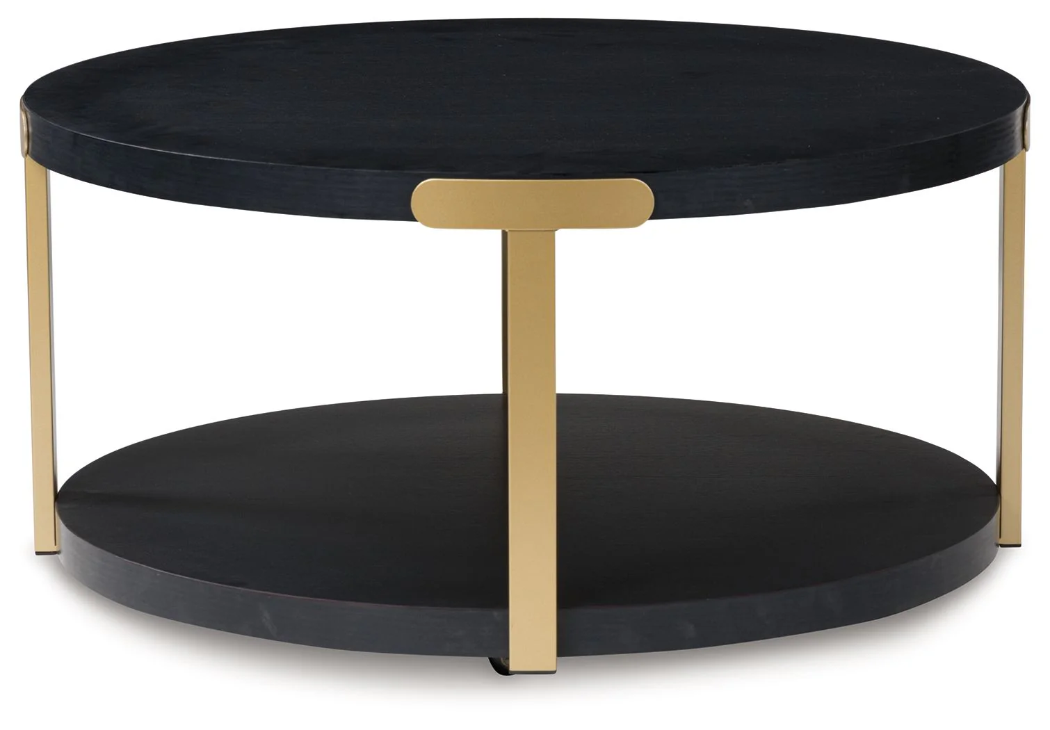 Shylore - Occasional Table Set (Set of 3) - Black / Brass Finish - Image 2