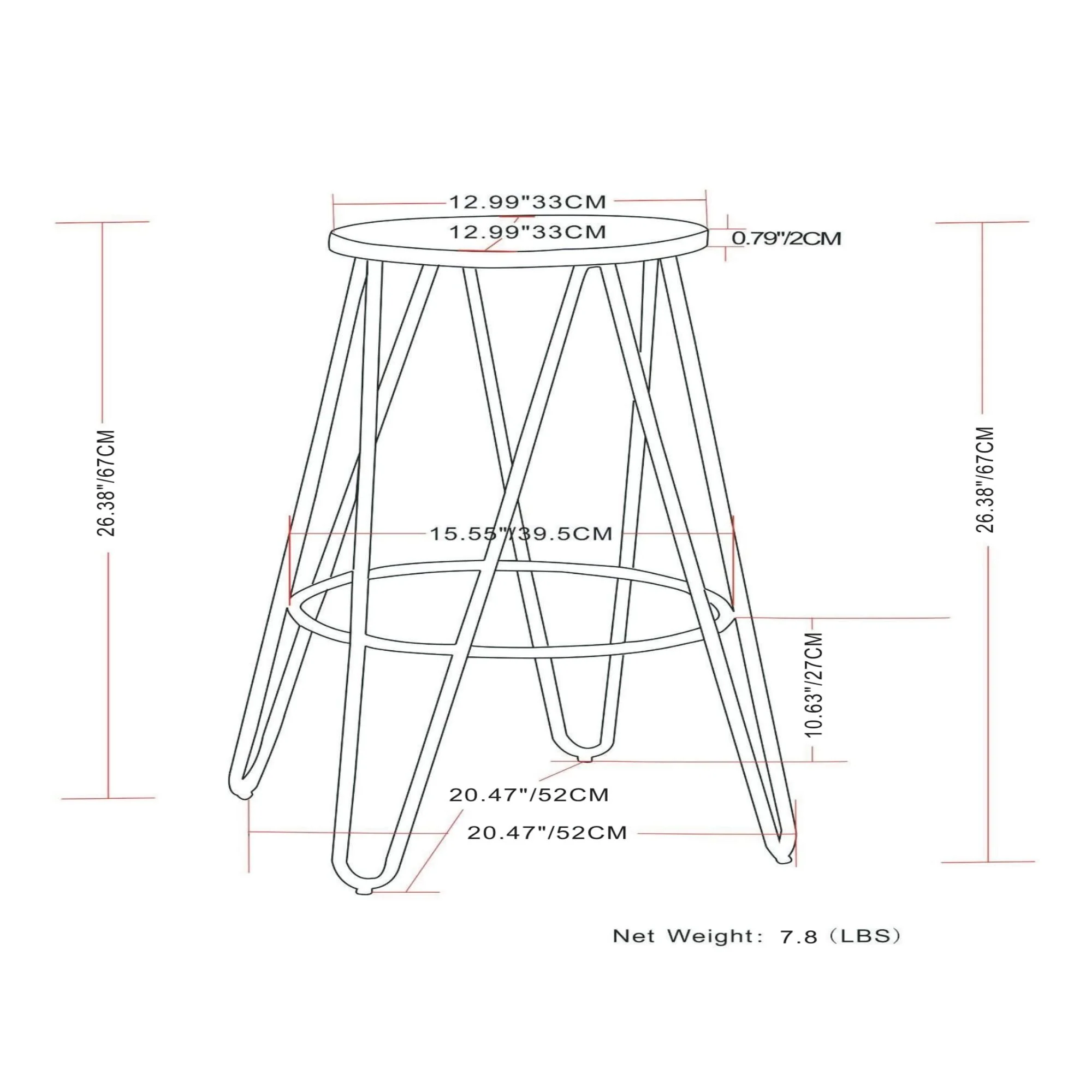 Simeon - Multifunctional Metal Stool With Wood Seat - Image 17