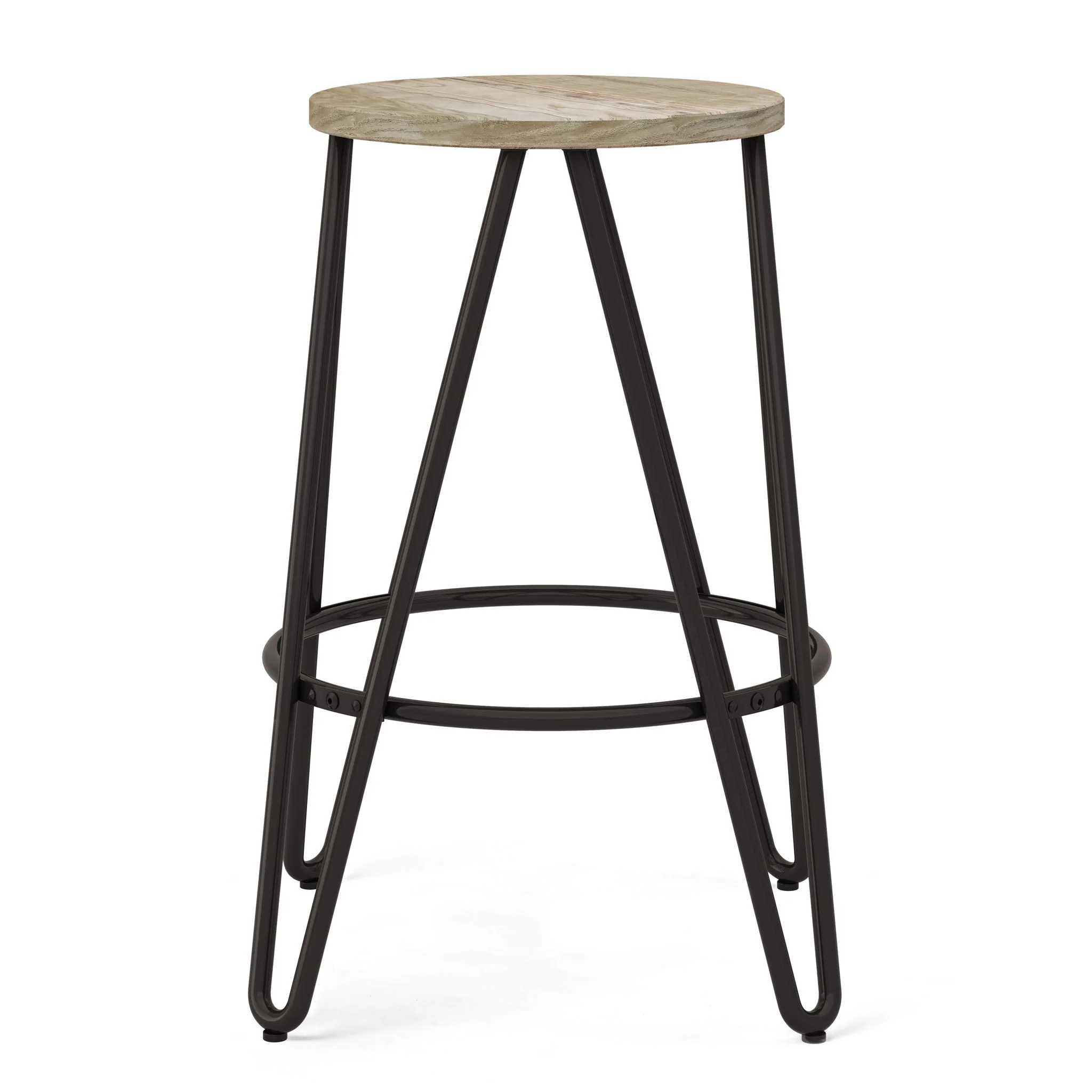 Simeon - Multifunctional Metal Stool With Wood Seat - Image 22