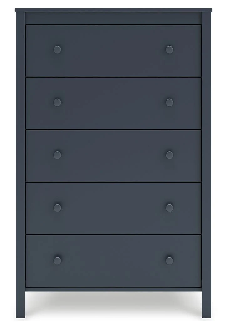 Simmenfort - Five Drawer Chest - Navy Blue - Image 7