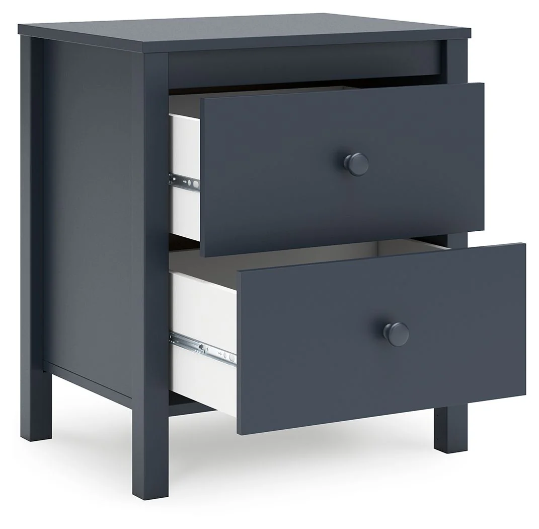 Simmenfort - Two Drawer Night Stand - Navy Blue - Image 6