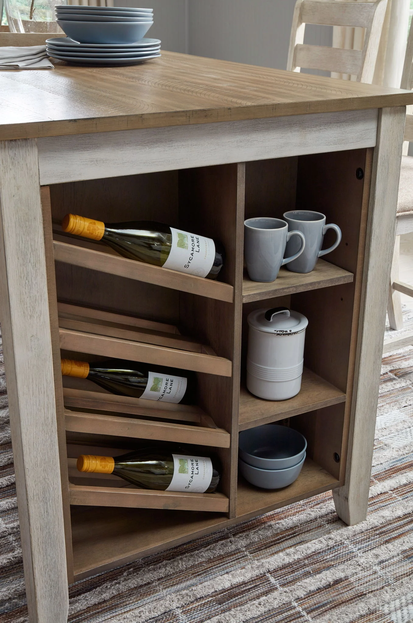 Skempton - Rectangular Counter Table With Storage - White - Image 11