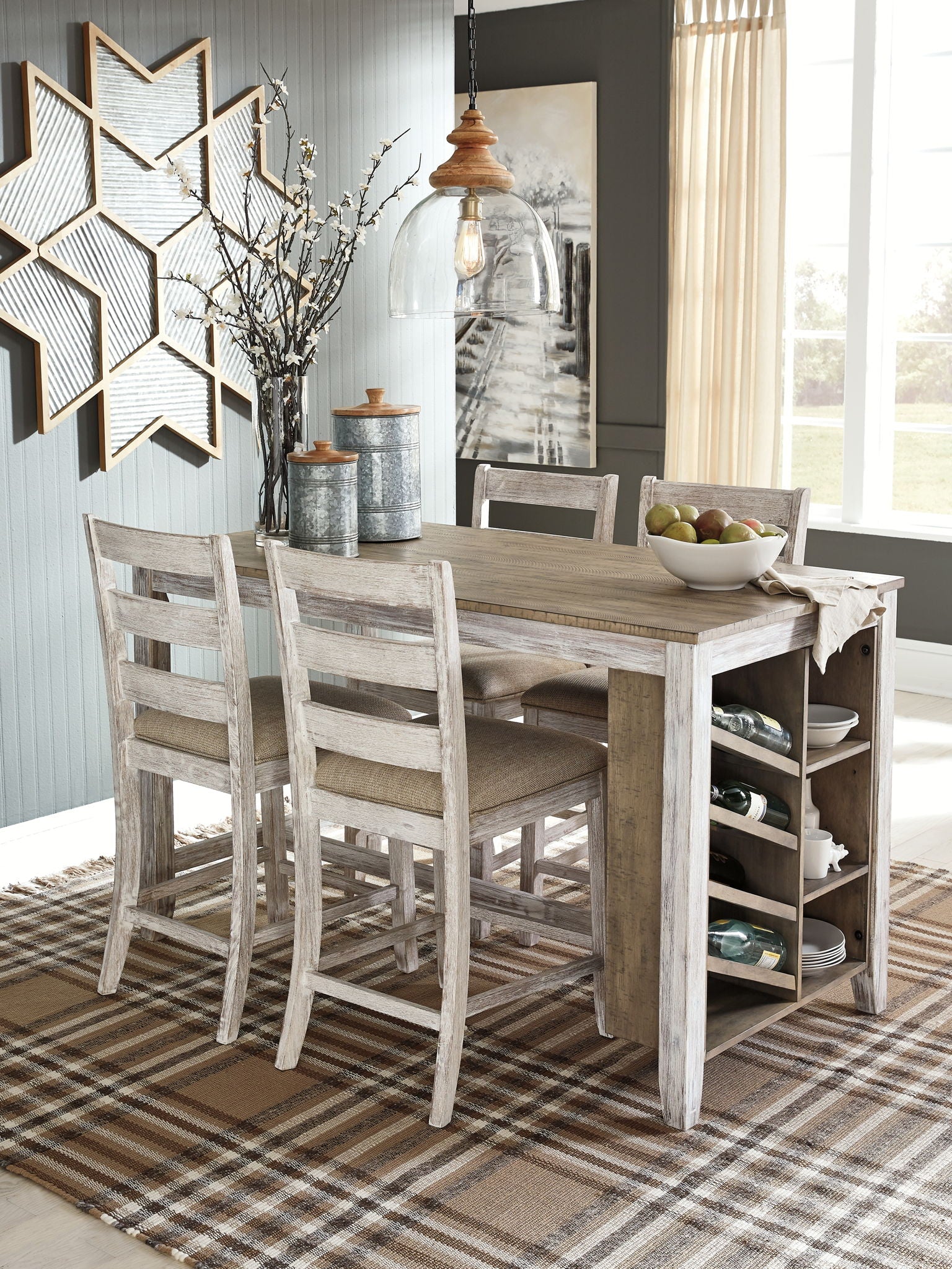 Skempton - Rectangular Counter Table With Storage - White - Image 12