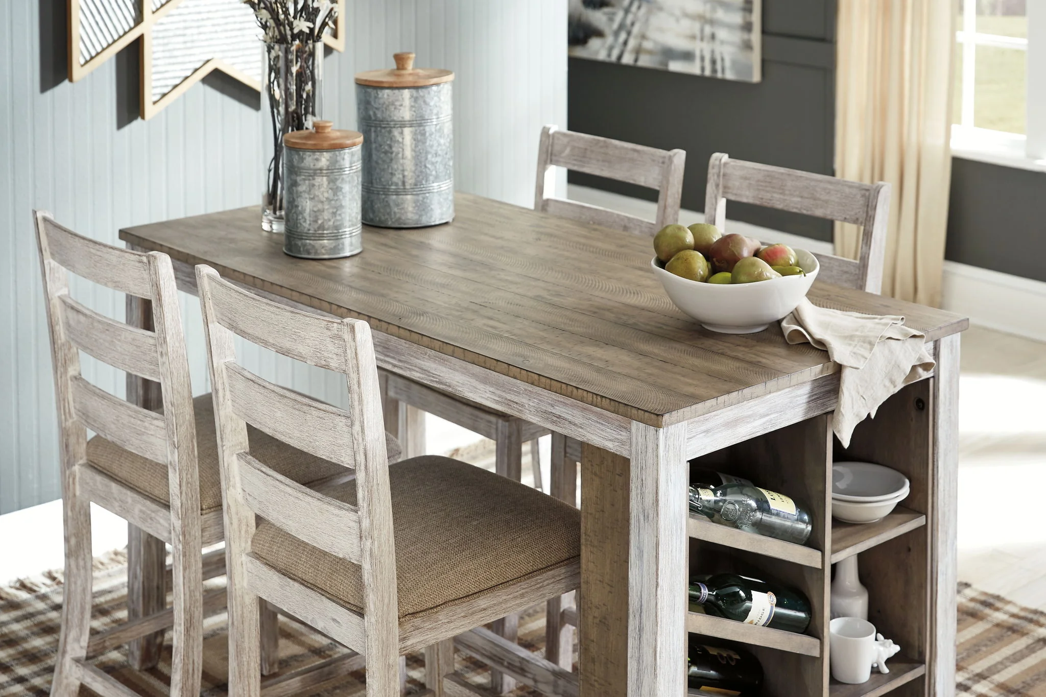 Skempton - Rectangular Counter Table With Storage - White - Image 5