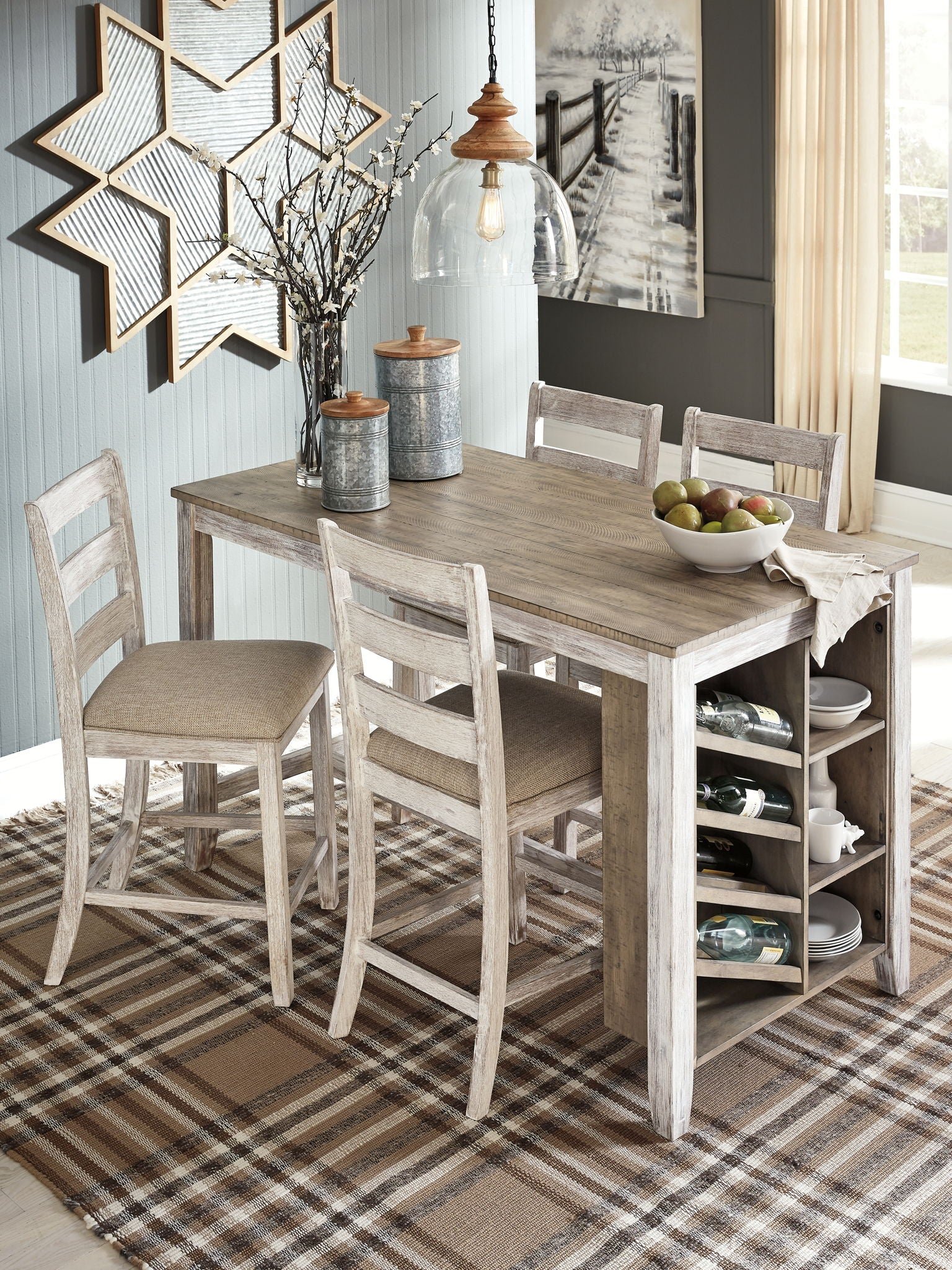 Skempton - Rectangular Counter Table With Storage - White - Image 6