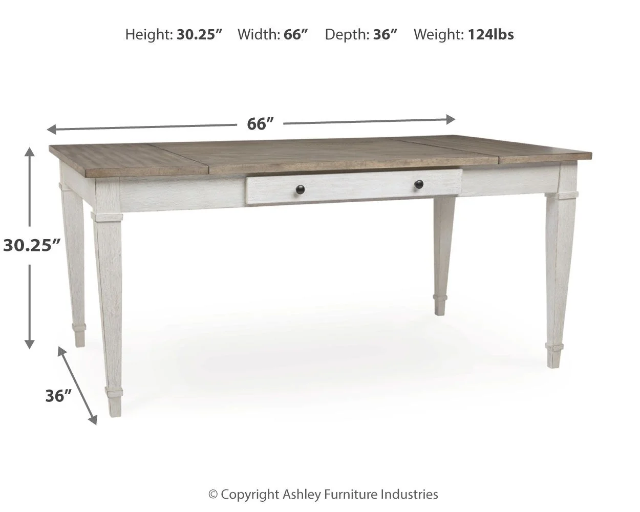 Skempton - RECT DRM Table w/Storage - White - Image 3