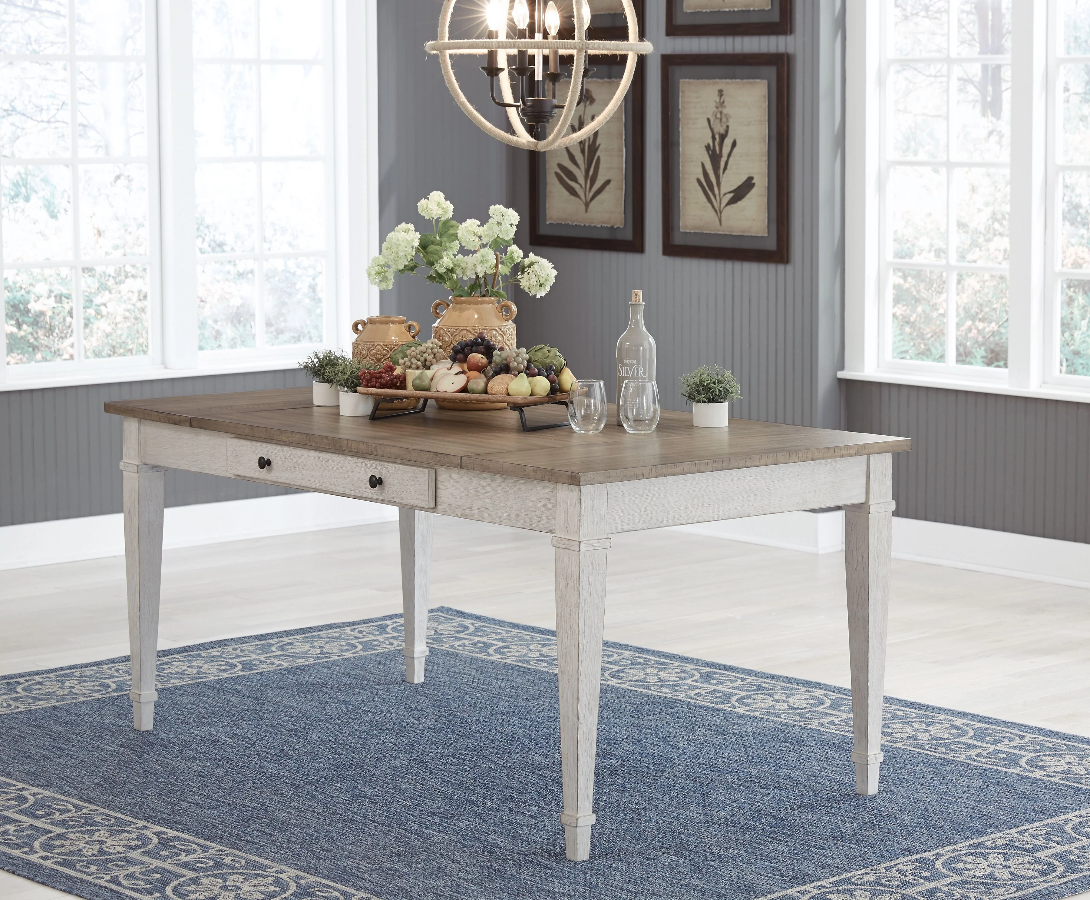 Skempton - RECT DRM Table w/Storage - White - Image 8