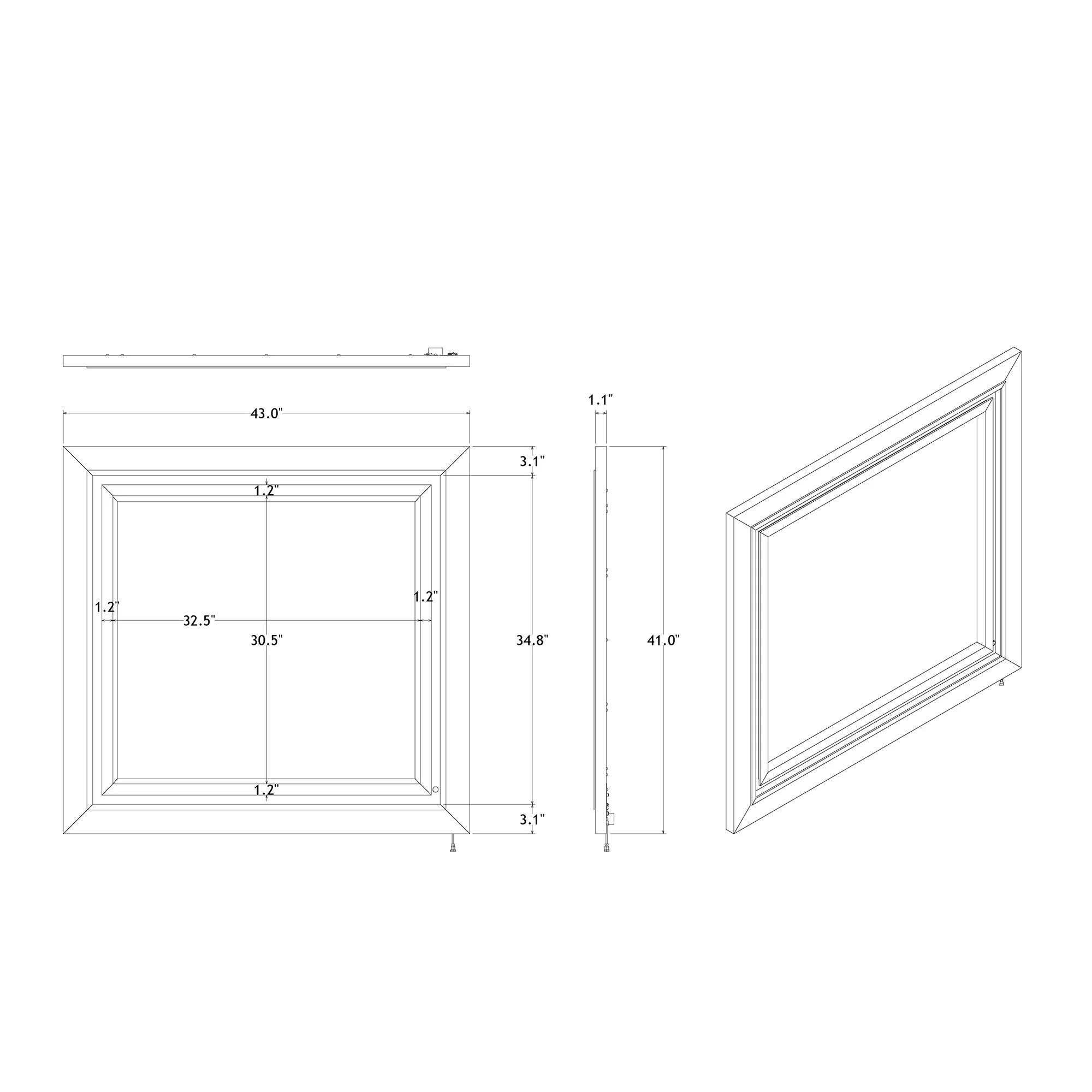Skye - Marble Mirror - White - Image 4