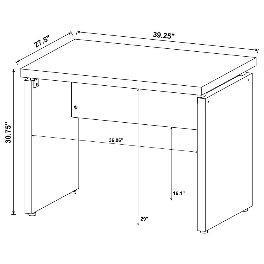 Skylar - L-Shape Desk With Mobile File Cabinet - Cappuccino - Image 12