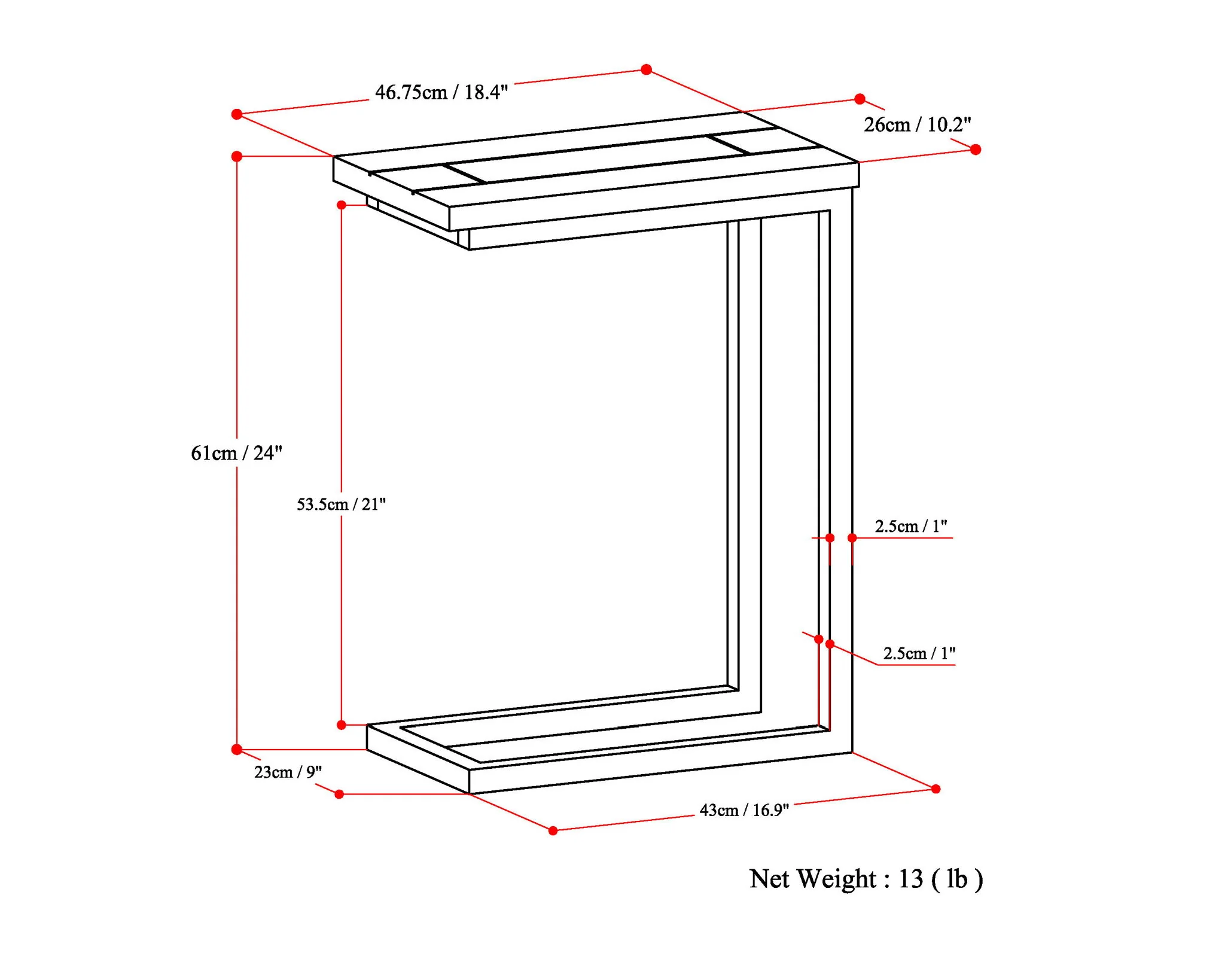 Skyler - C Side Handcrafted Table - Image 14
