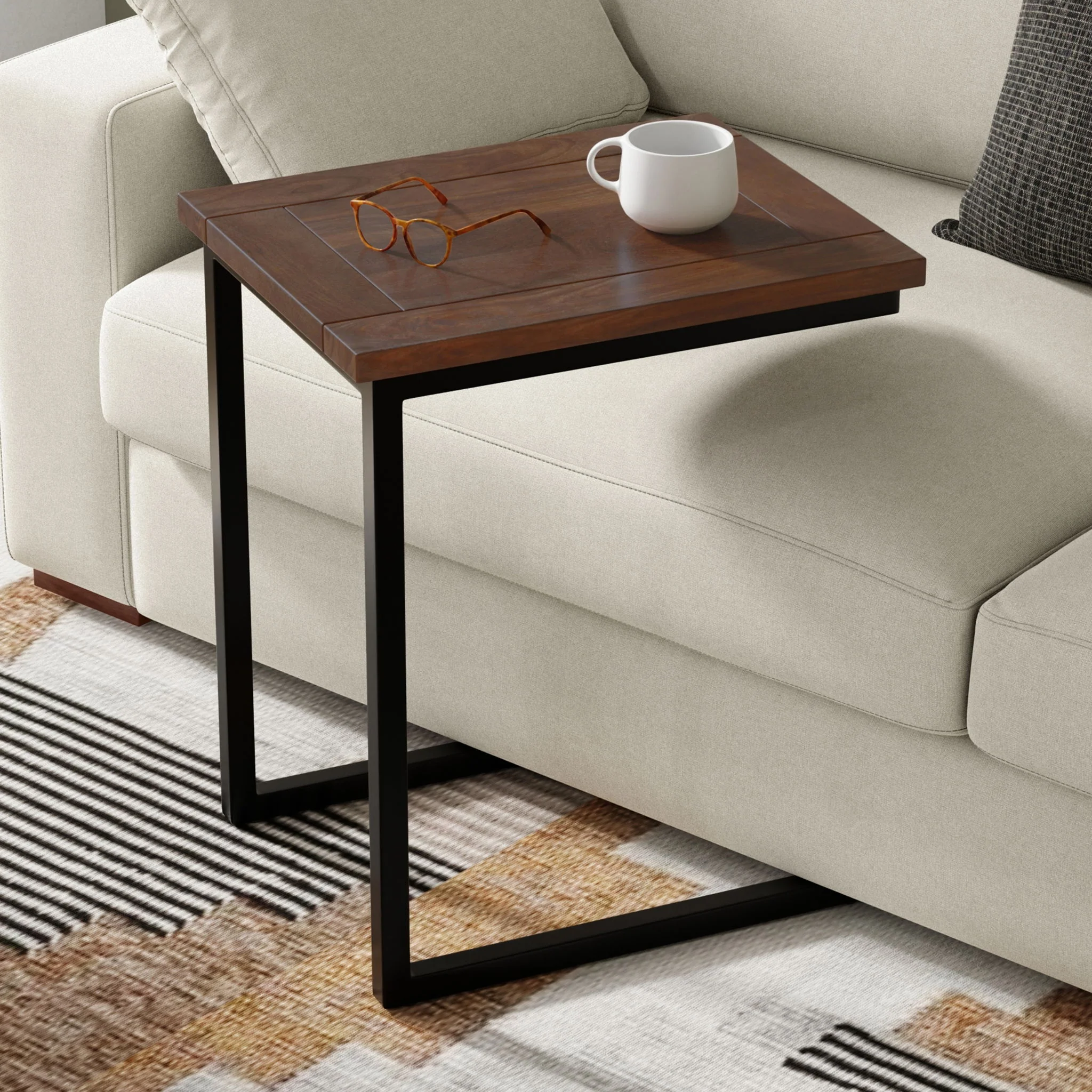 Skyler - C-Side Table - Walnut Brown - Image 3