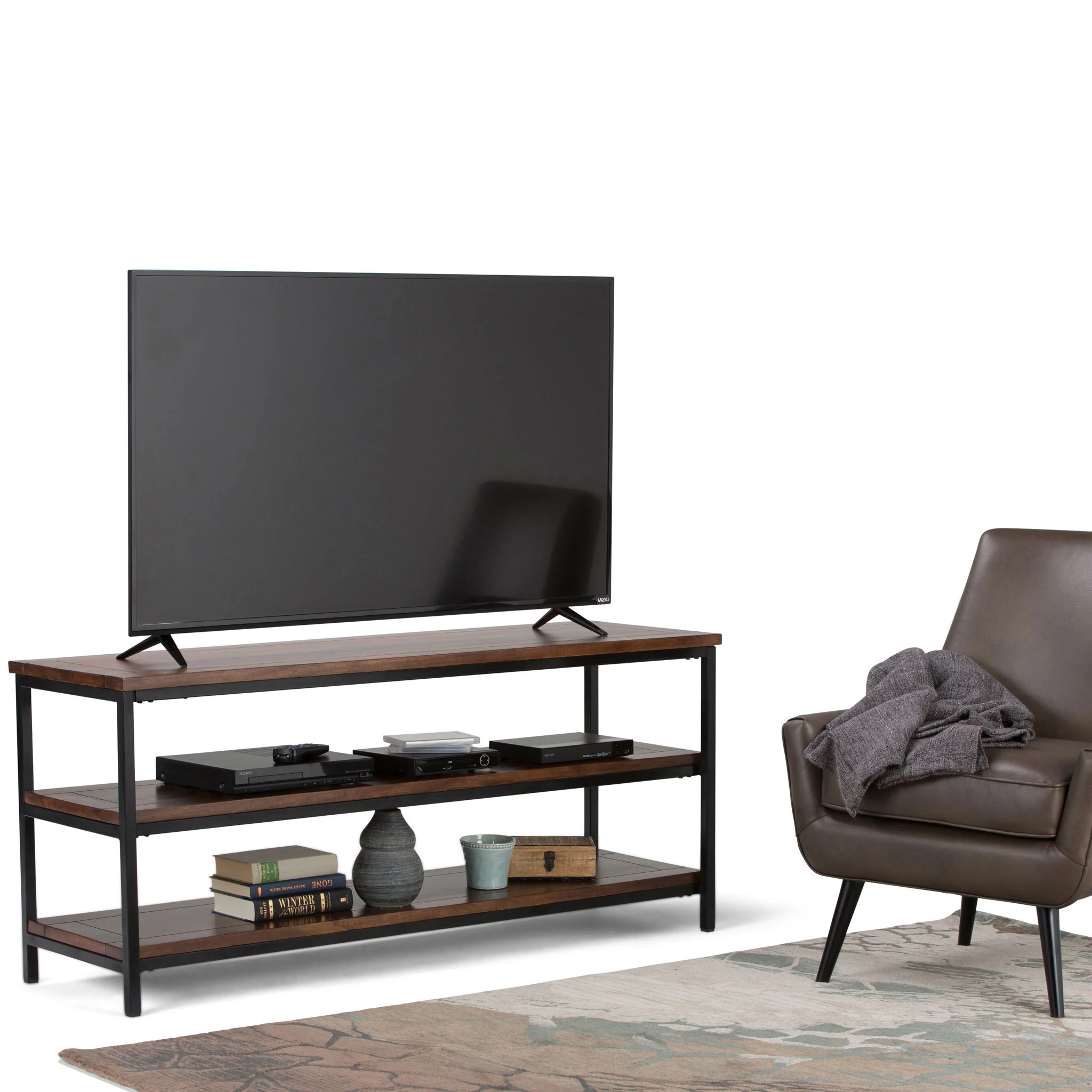 Skyler - TV Media Stand - Dark Cognac Brown - Image 6