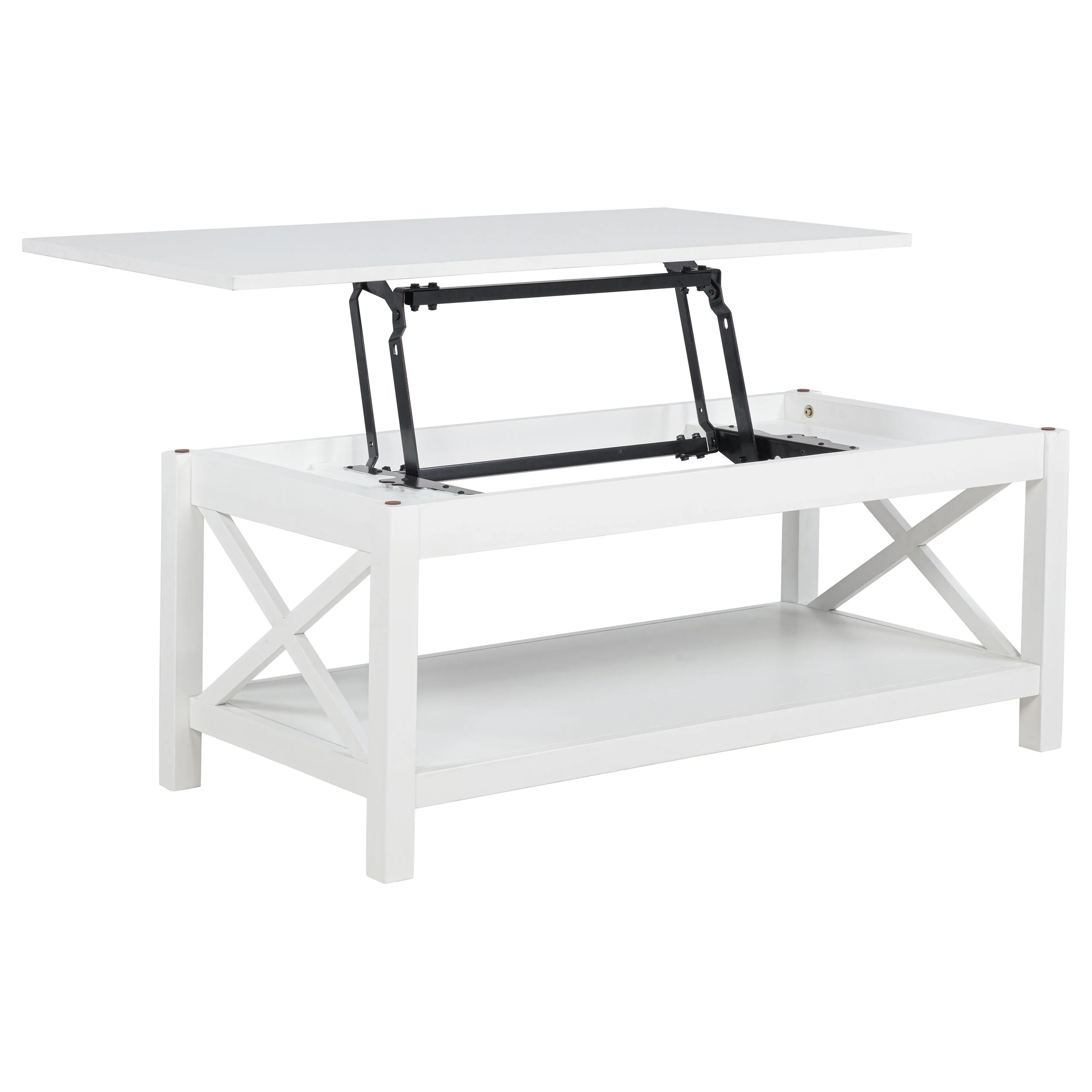 Skyview - 44" Rectangular Lift Top Coffee Table - White - Image 12