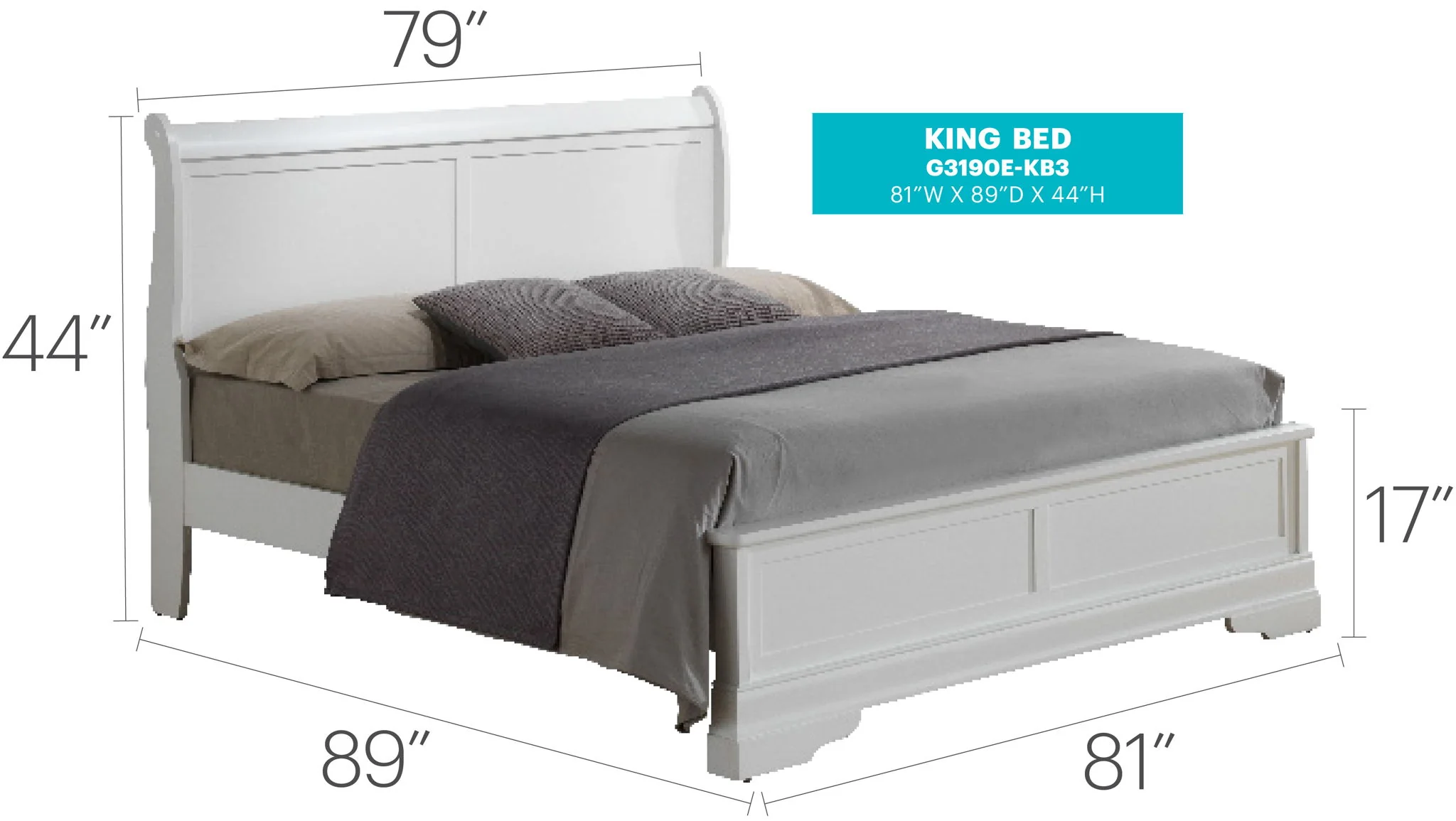 Sleigh Bed With Low Footboard - Image 15