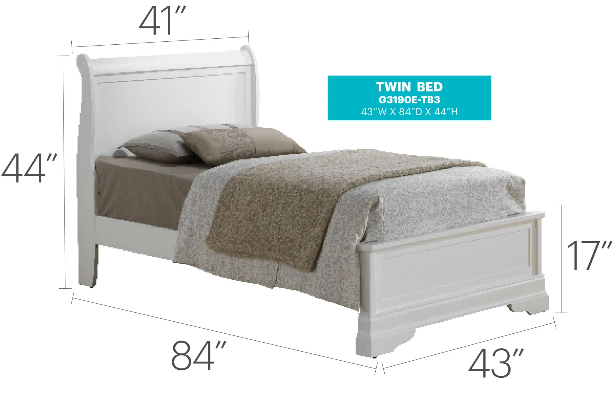 Sleigh Bed With Low Footboard - Image 27