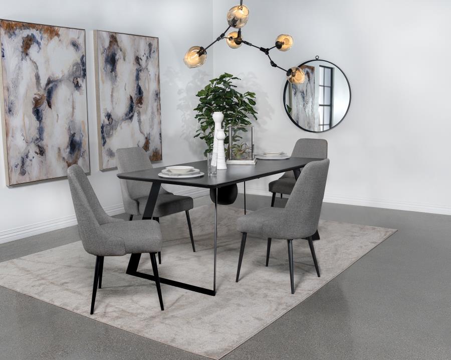 Smith Rectangular Ceramic Top Dining Table Set Black - Image 20