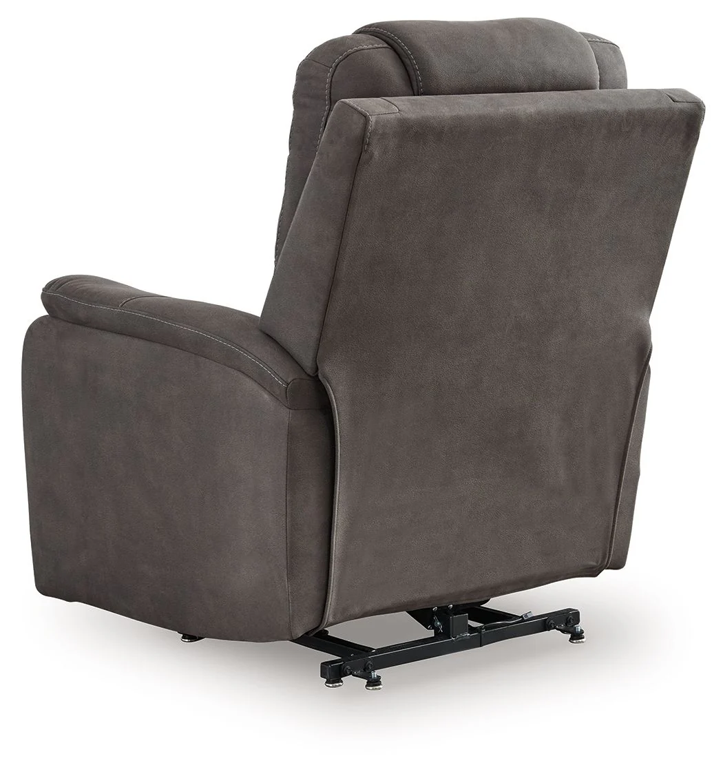 Snowfield - Power Lift Recliner - Gunmetal - Image 10