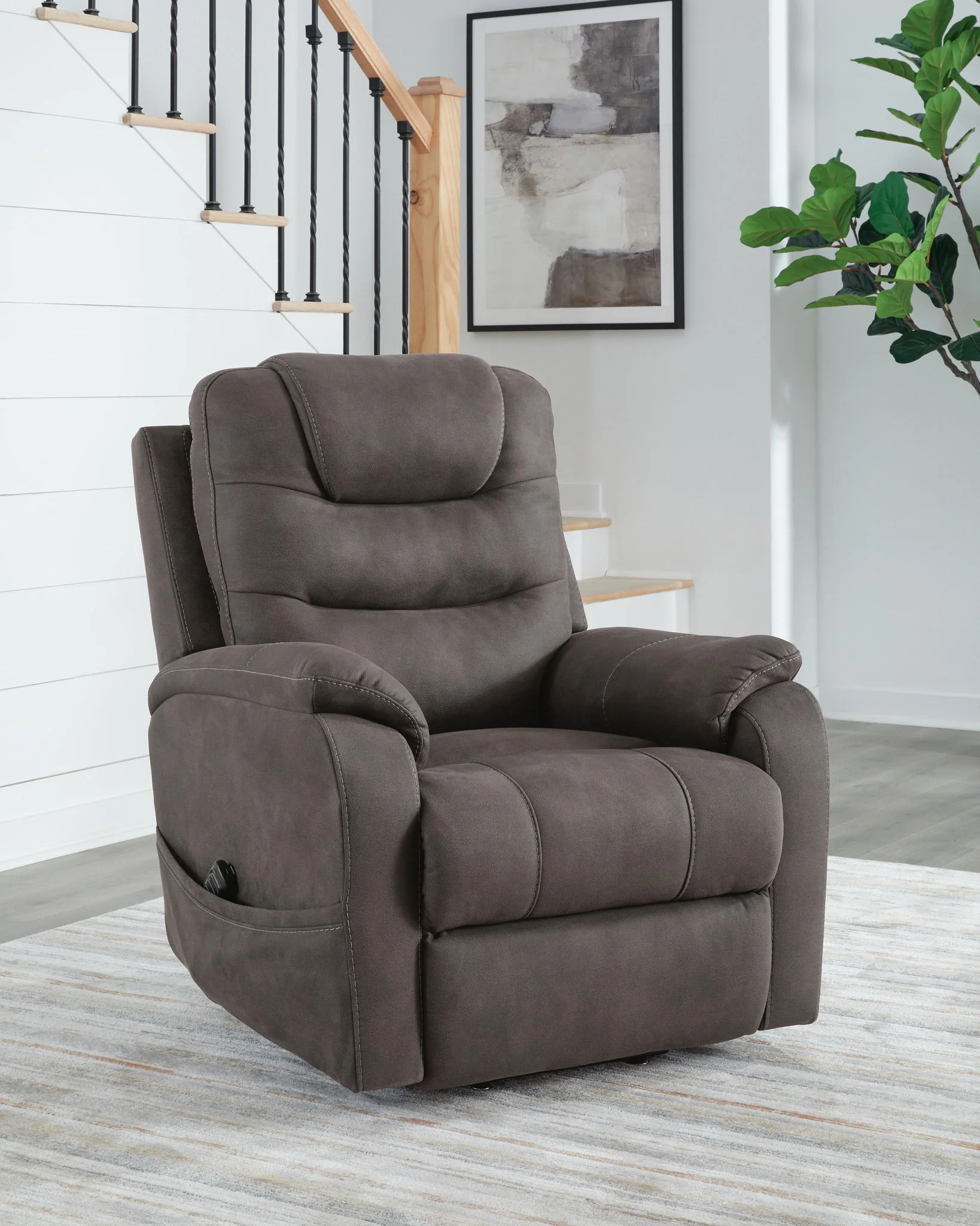 Snowfield - Power Lift Recliner - Gunmetal - Image 12
