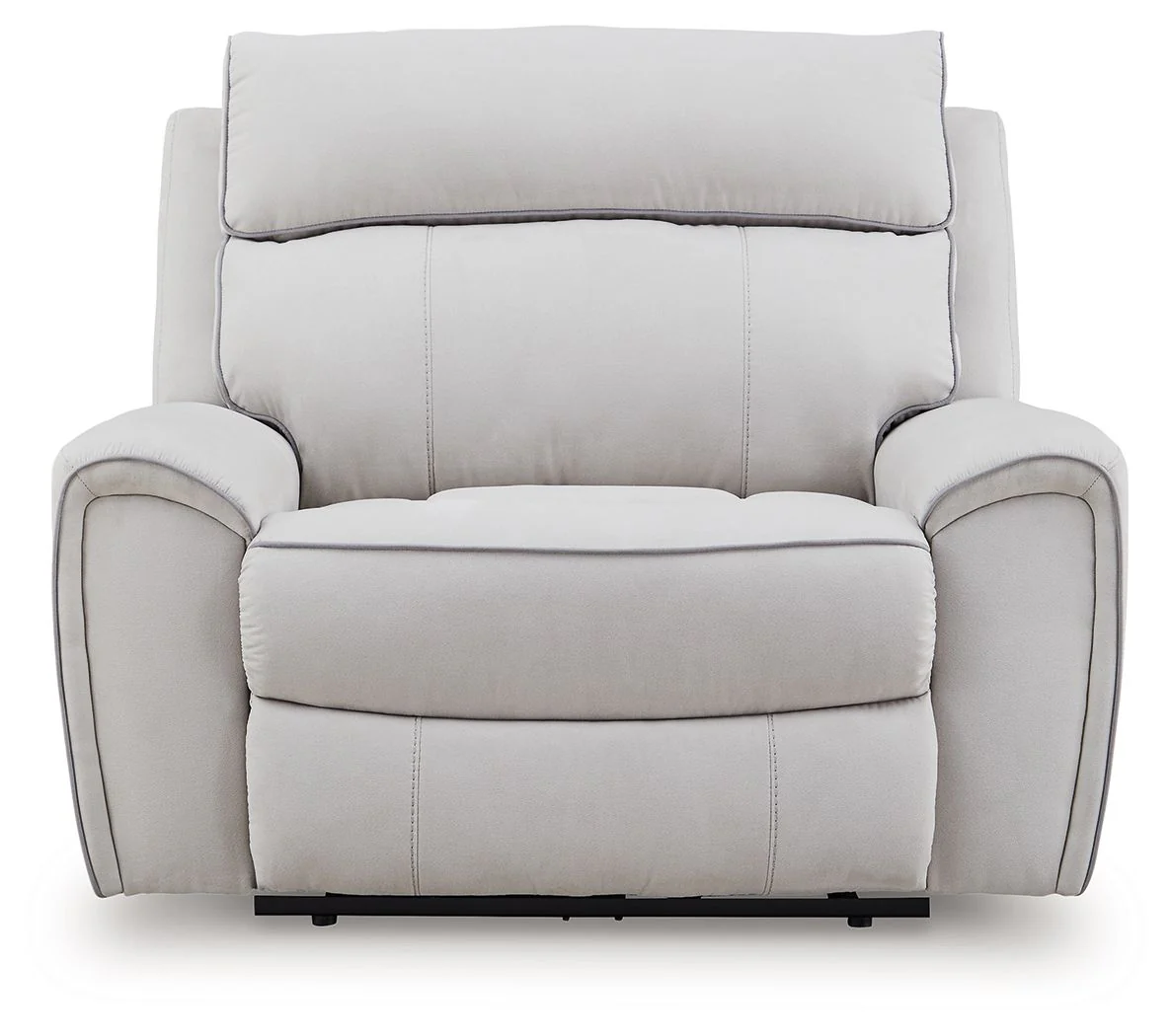 Social Pointe - Power Recliner / Adjustable Headrest - Pearl / Ash - Image 4