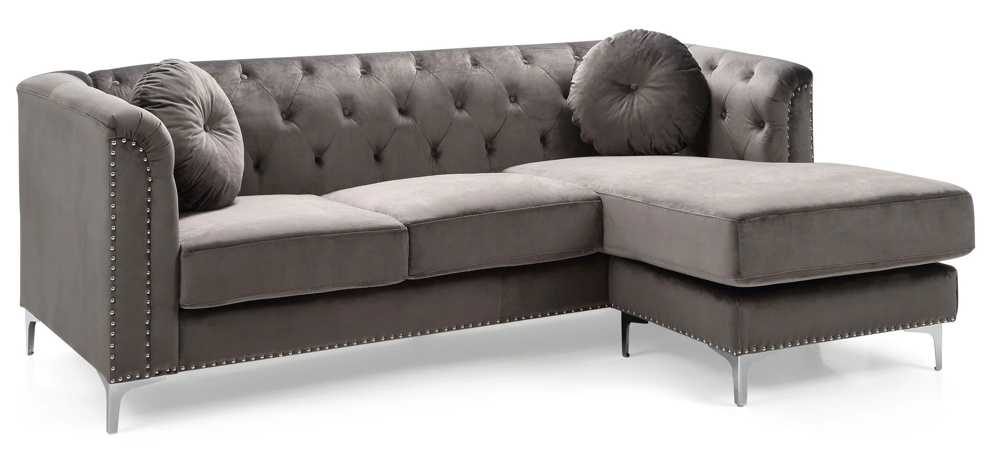 Soft y Micro Suede Sofa Chaise - Image 3
