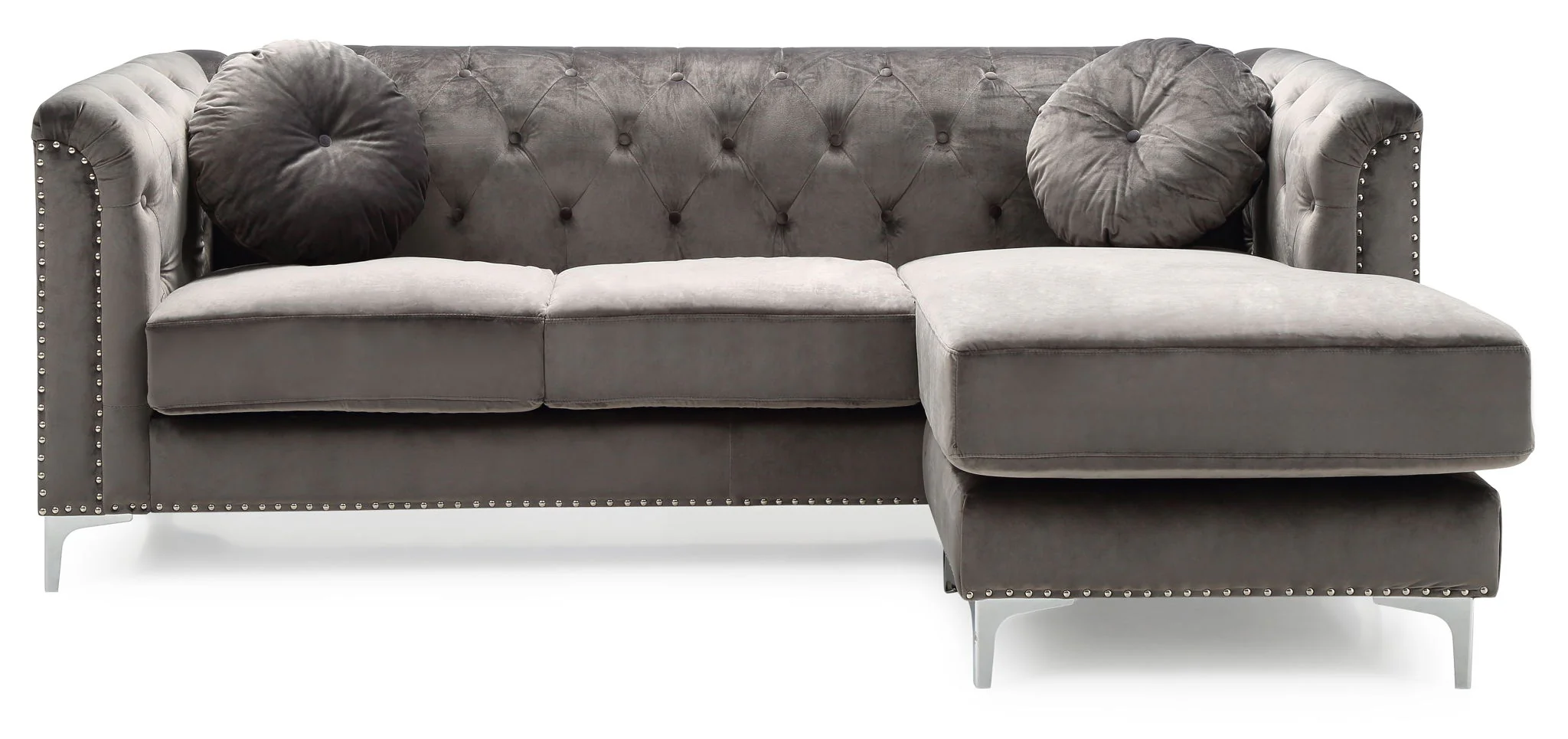 Soft y Micro Suede Sofa Chaise - Image 4
