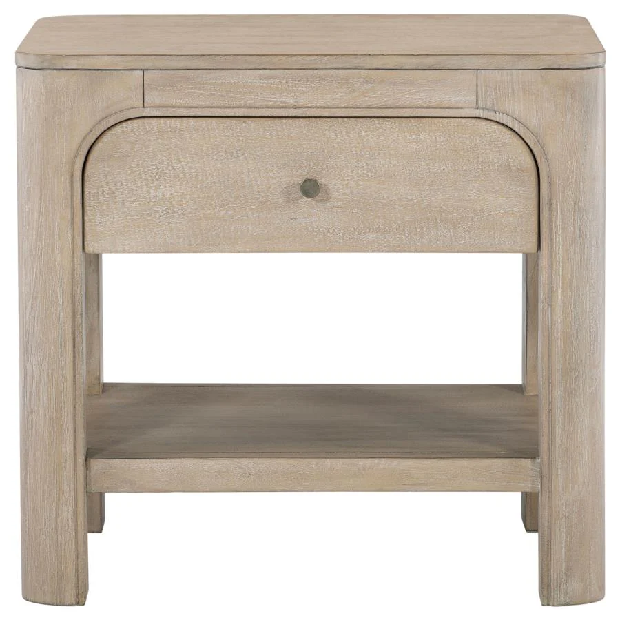 Solano - 1-Drawer Nightstand Bedside Table - Weathered Mango - Image 3