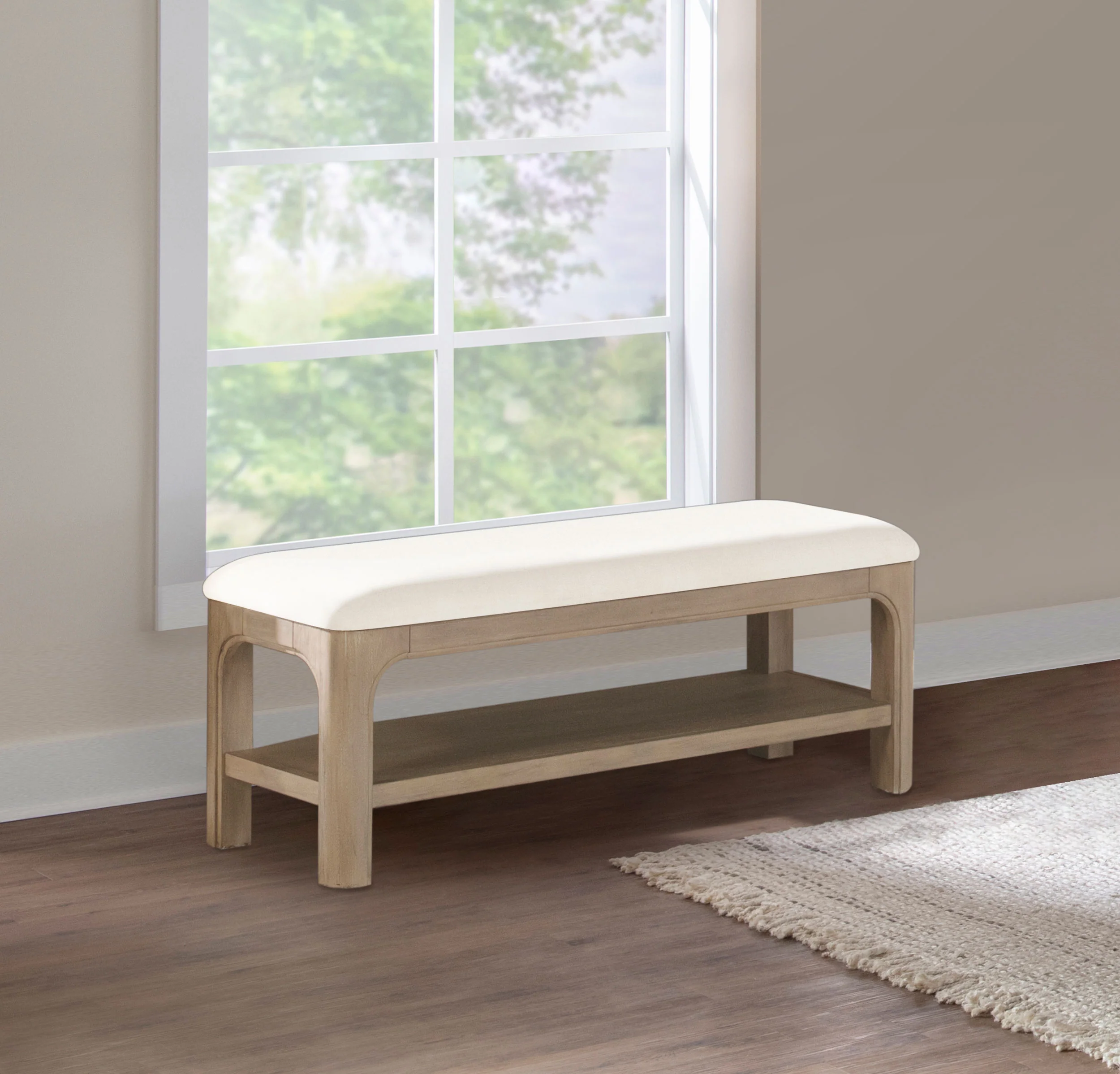 Solano - 49" Bedroom Bed End Bench - Weathered Mango - Image 3