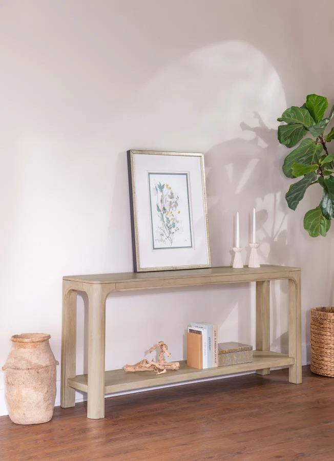 Solano - 64" Entryway Console Sofa Table - Weathered Mango - Image 2