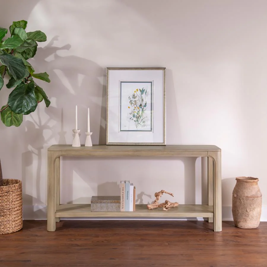Solano - 64" Entryway Console Sofa Table - Weathered Mango - Image 3