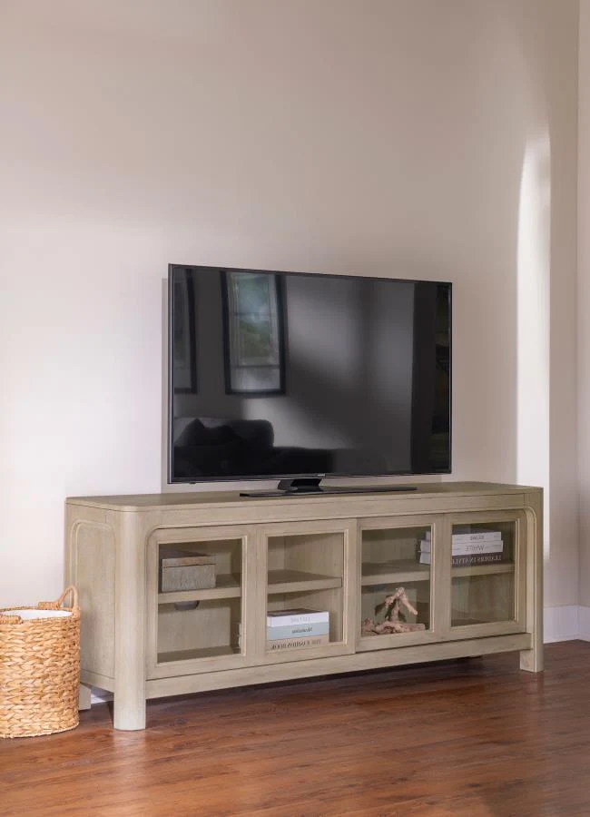 Solano - 71" 2-door TV Stand Media Console - Weathered Mango - Image 2