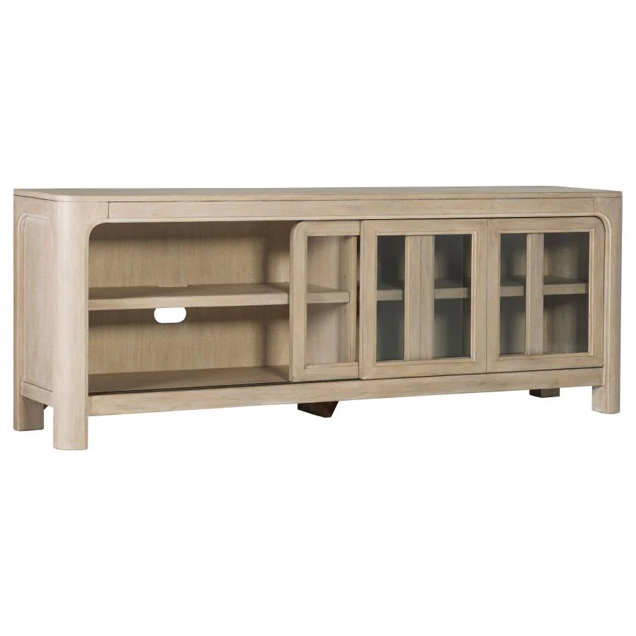 Solano - 71" 2-door TV Stand Media Console - Weathered Mango - Image 3