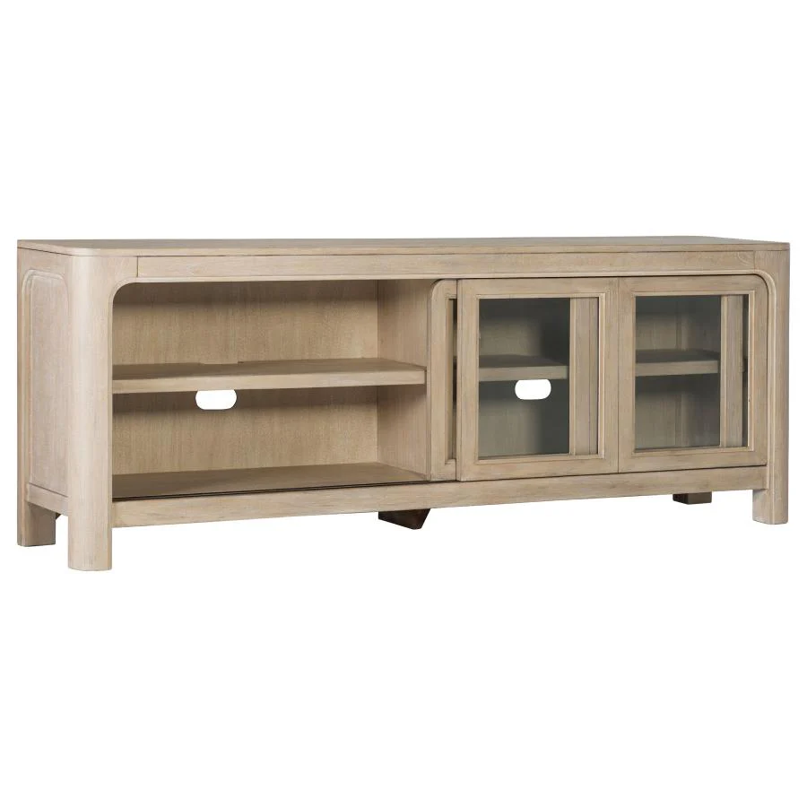 Solano - 71" 2-door TV Stand Media Console - Weathered Mango - Image 4