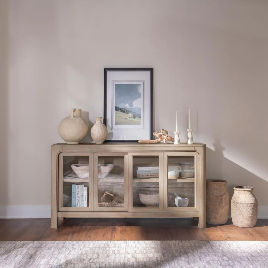 Solano - Sliding Door Dining Sideboard Server - Weathered Mango - Image 2