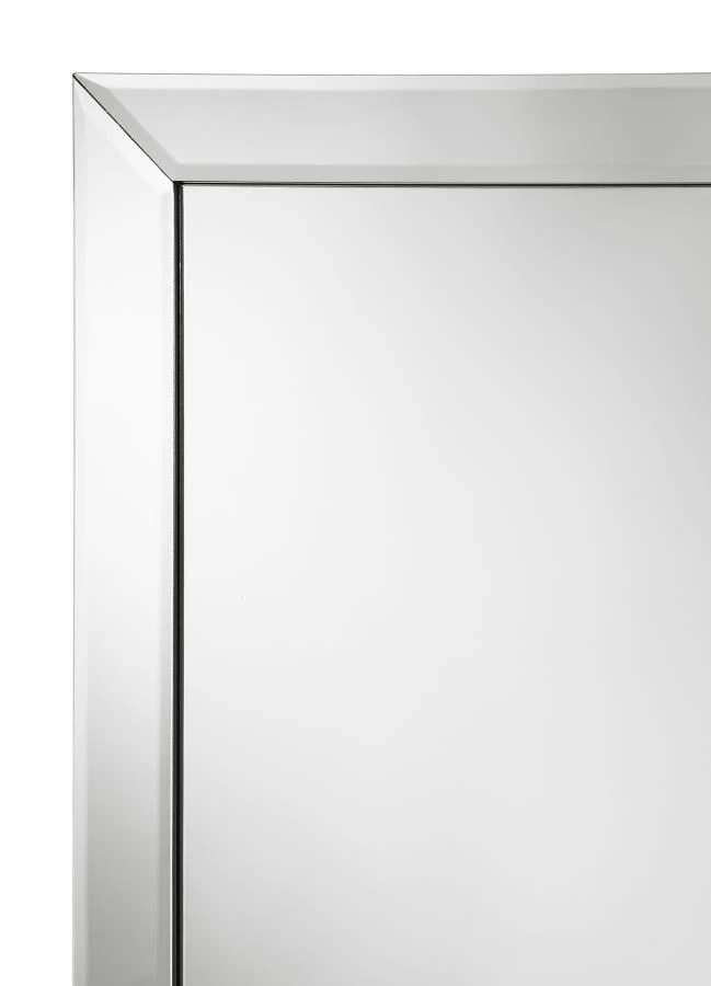 Soline - Framed Standing Floor Mirror - Silver - Image 5