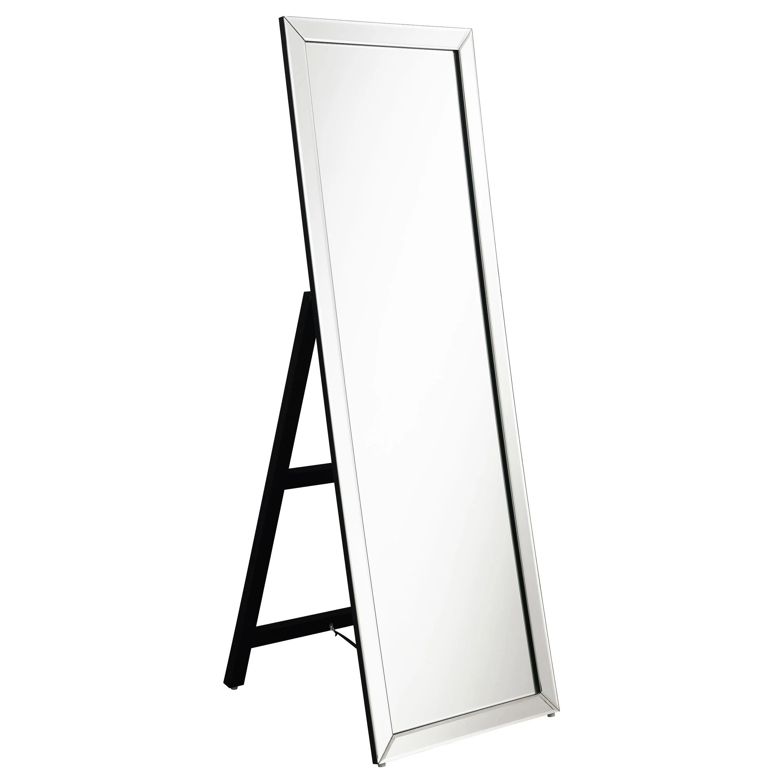 Soline - Framed Standing Floor Mirror - Silver - Image 7