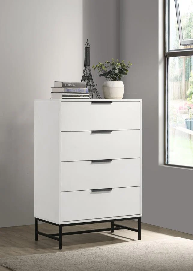 Sonora - 4-Drawer Bedroom Chest - White - Image 2