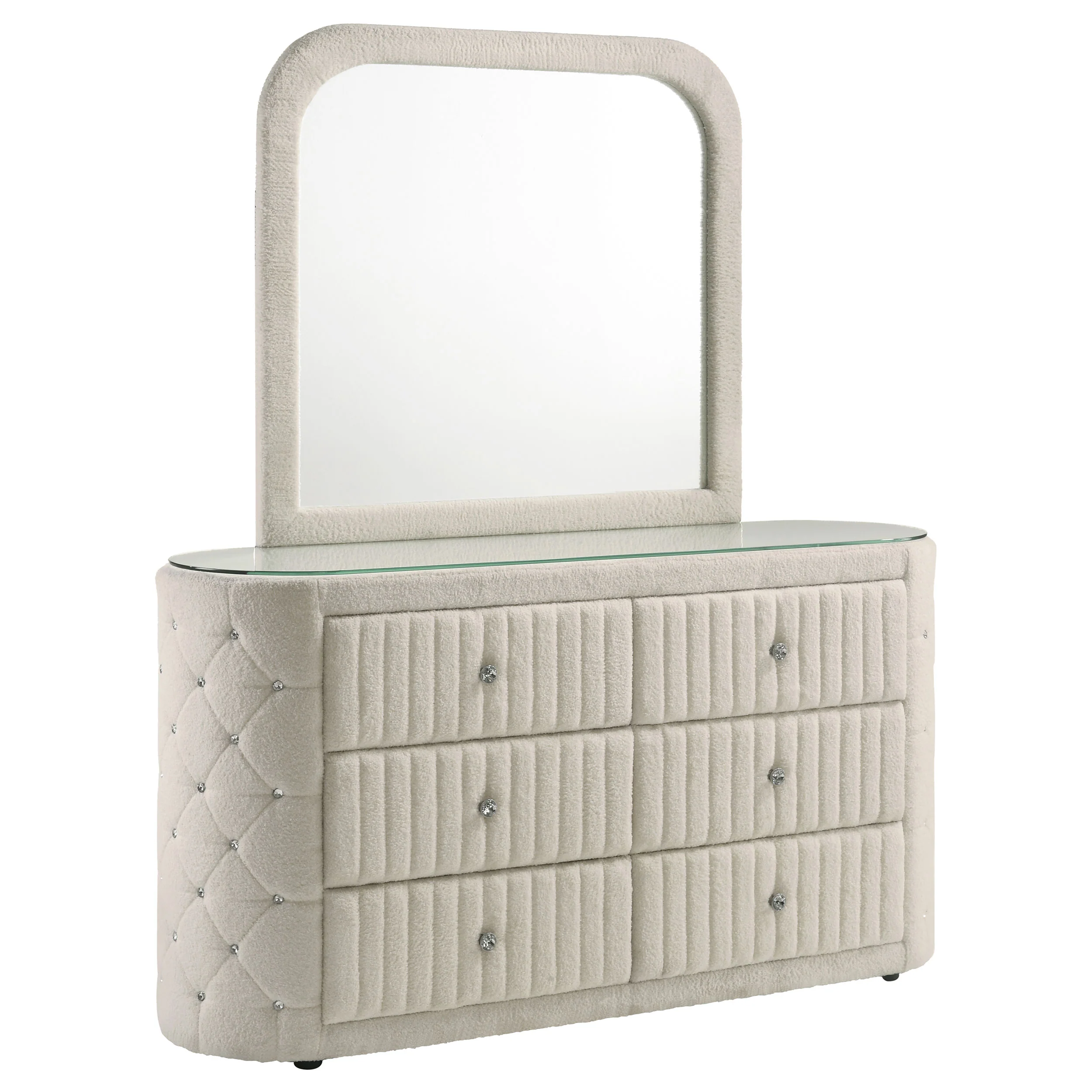 Sonya - 6-Drawer Upholstered Bedroom Dresser - Image 28