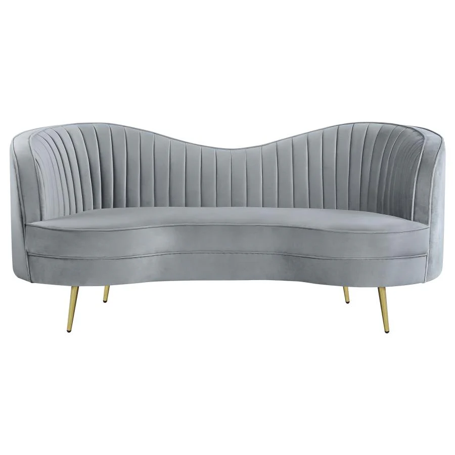 Sophia - Upholstered Channel Tufted Sofa Set - Image 13
