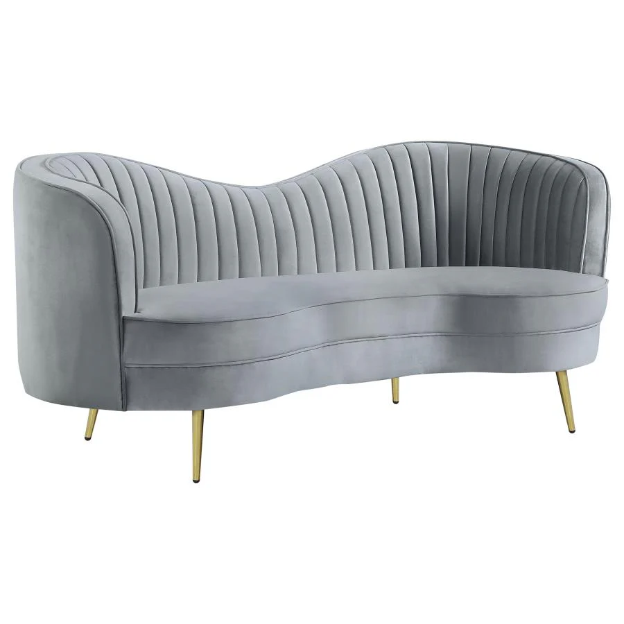Sophia - Upholstered Channel Tufted Sofa Set - Image 14
