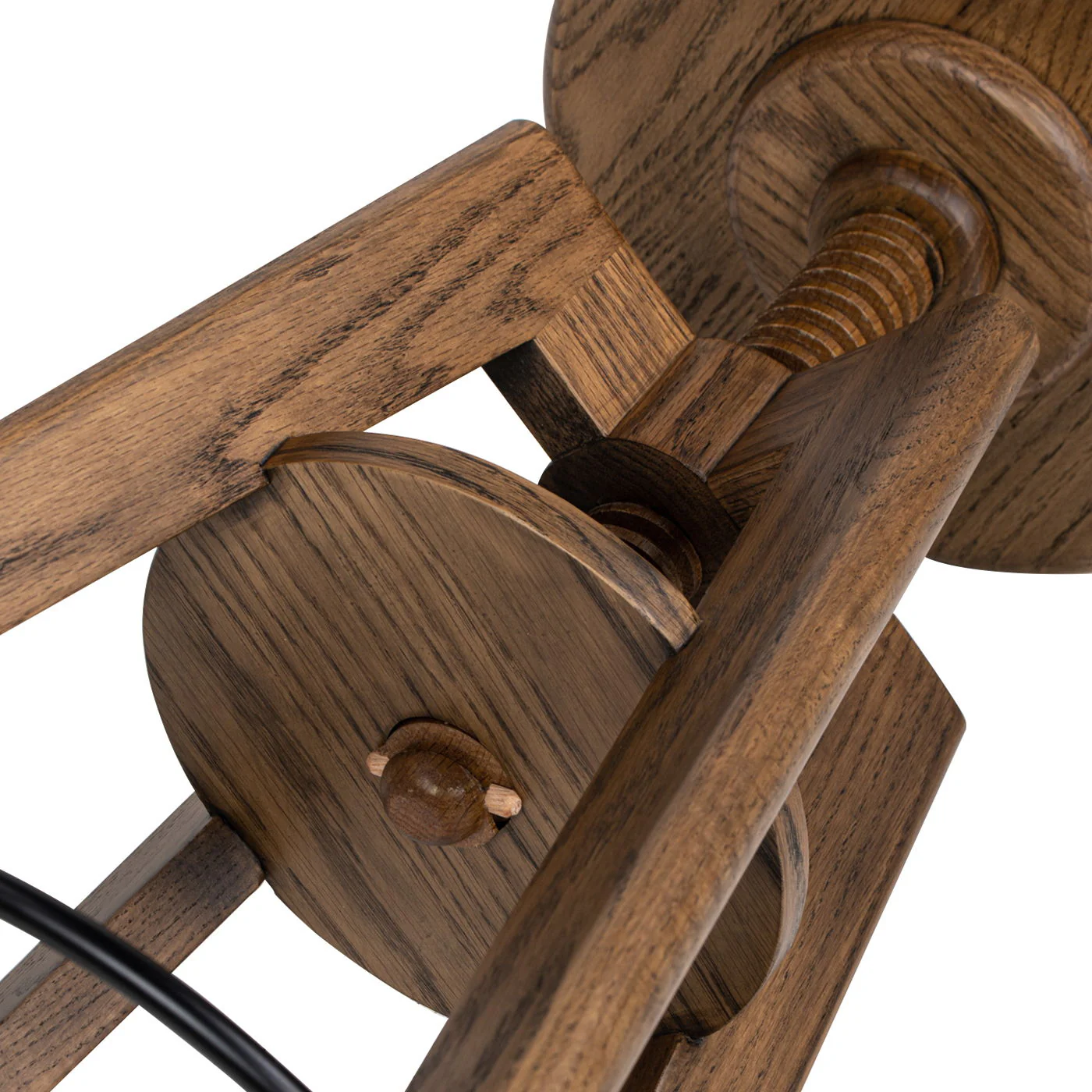 Spencer - Minimalist Oak Adjustable Bar Counter Stool - Walnut Brown Oak - Image 9