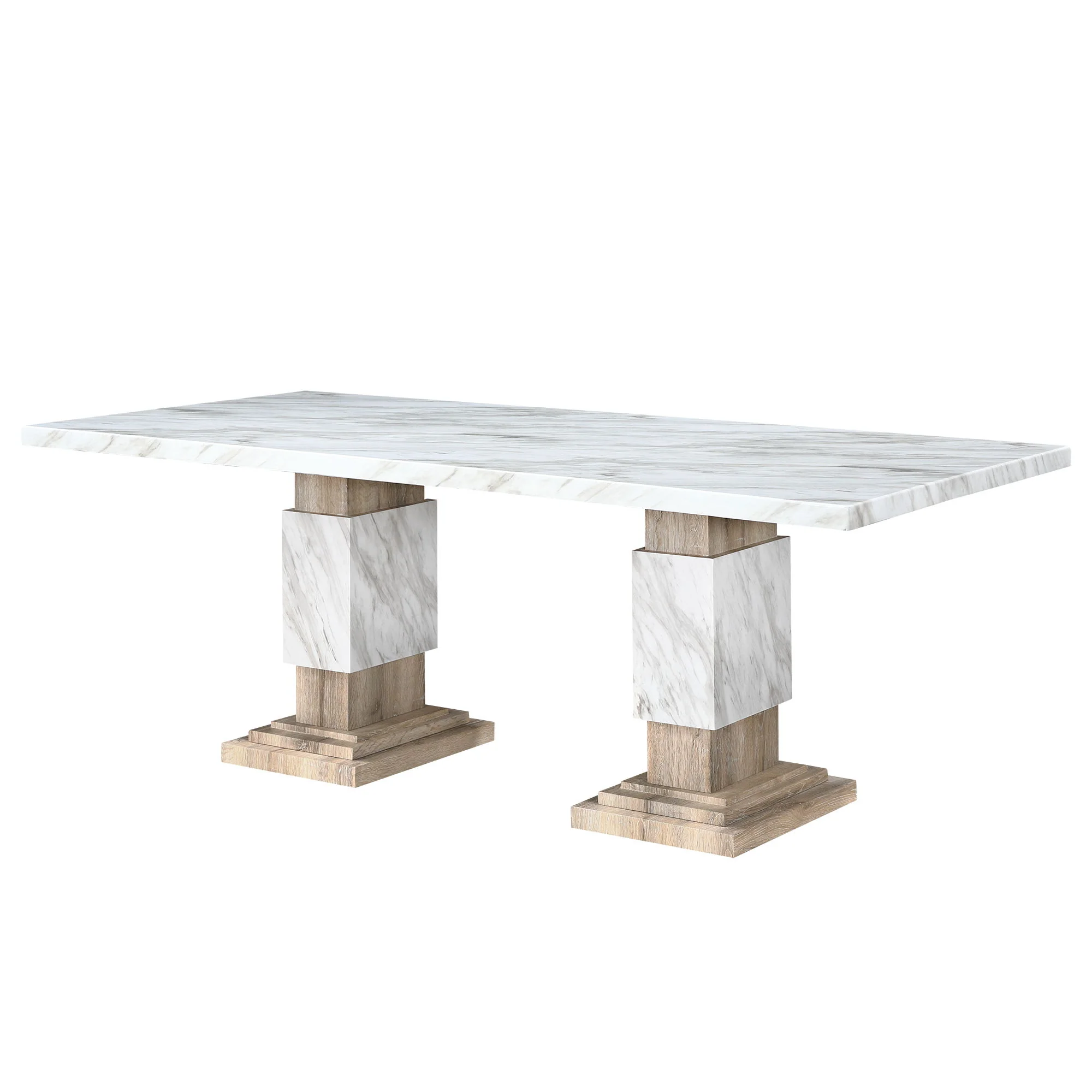 Stacey - Dining Table With Pedestal Base - Beige - Image 2