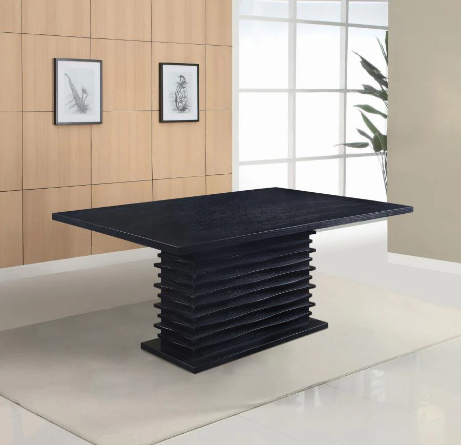 Stanton - Rectangular Dining Table - Black - Image 2
