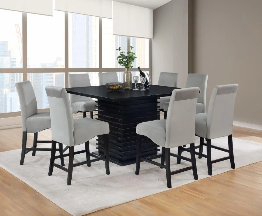 Stanton - Upholstered Counter Chairs (Set of 2) - Gray And Black - Image 15