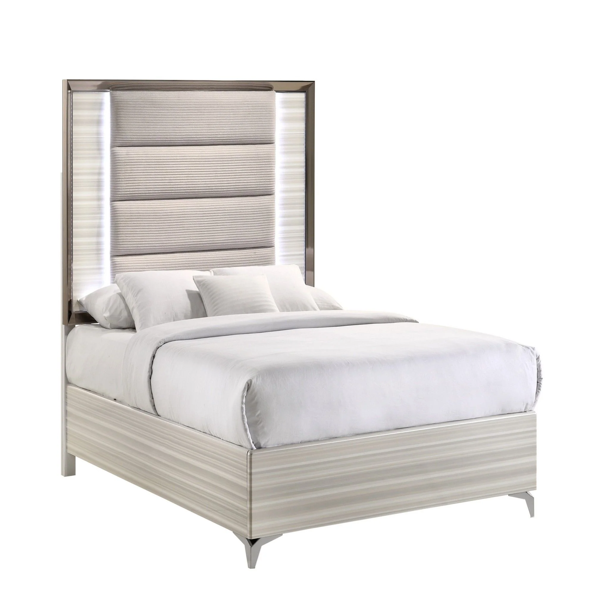 Star - 5 Pieces Bedroom Set Modern Design With LED - Image 8
