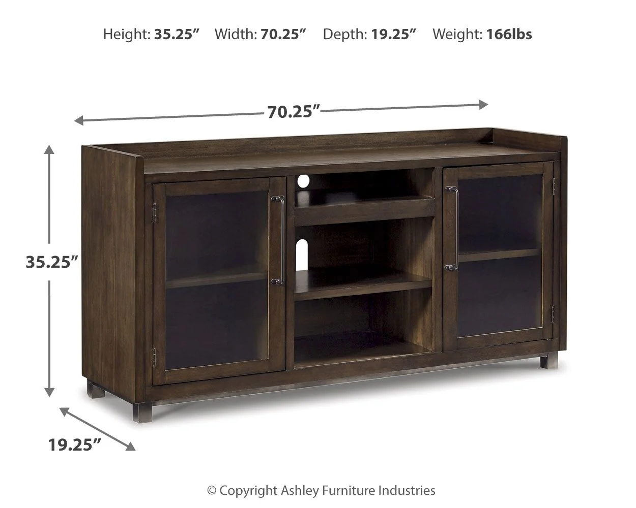 Starmore - XL TV Stand w/Fireplace Option - Brown - Image 5