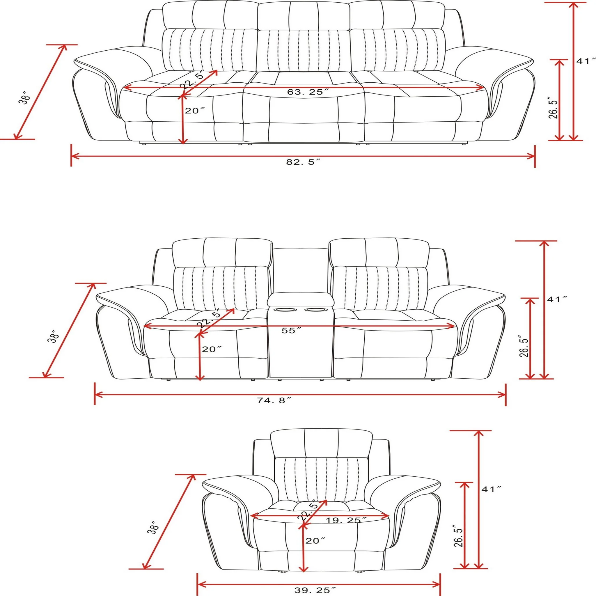 Steban - Glider Recliner - Gray - Image 2